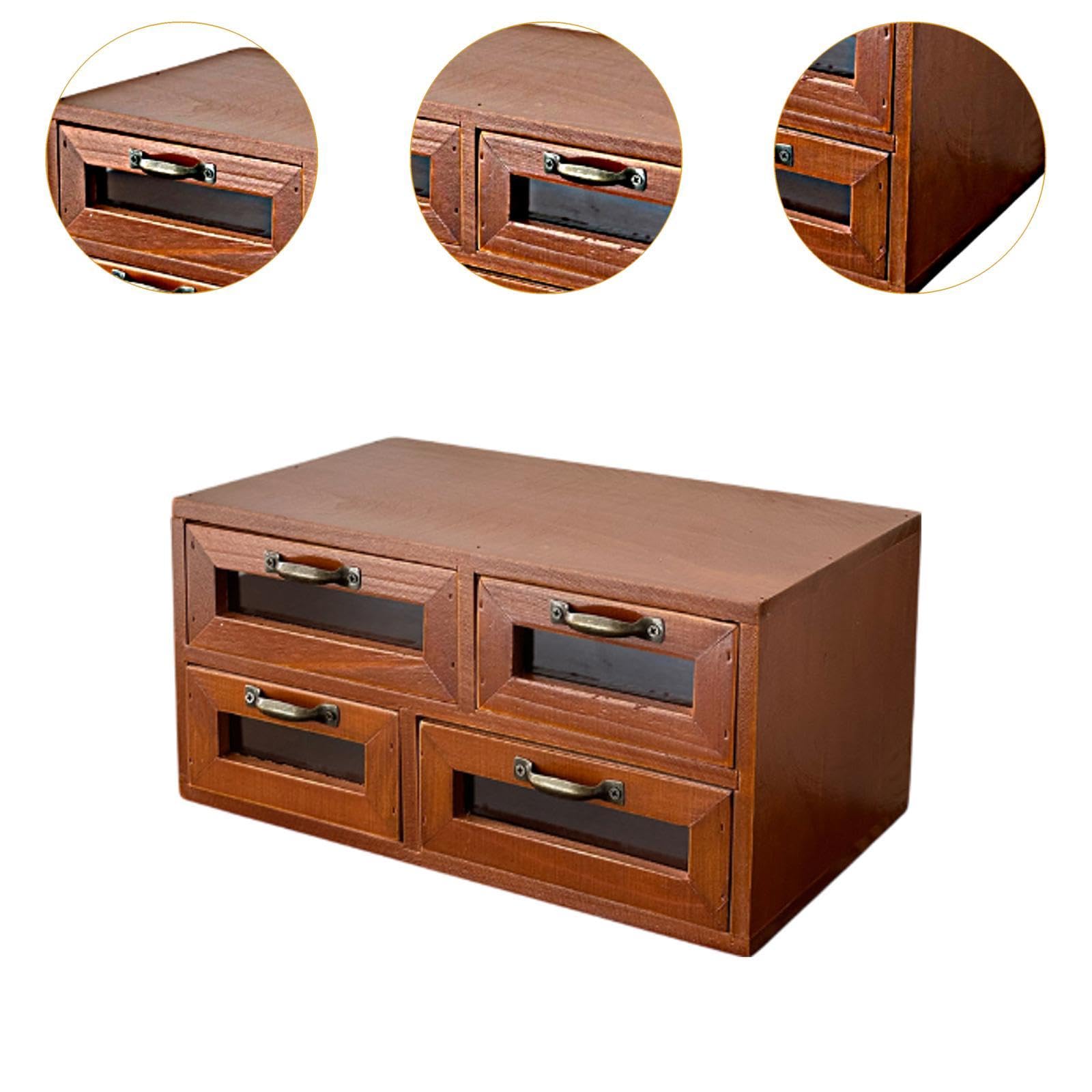 Schreibtisch Organizer mit 4 Schubladen Im Retro Stil für Und Schreibtischzubehör