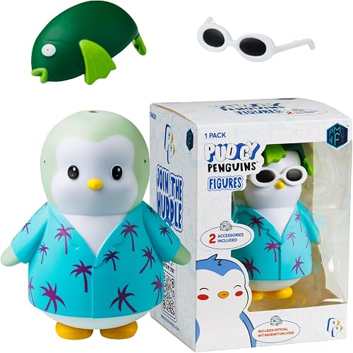 BANDAI Pudgy Penguins Figura de acción Estilo pez | Adopta a tu Nuevo Amigo Fore