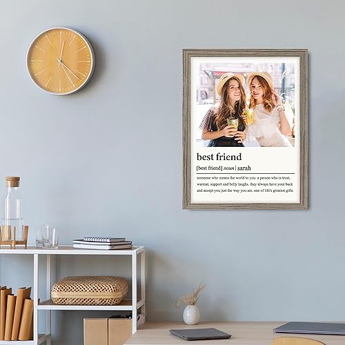 Miniatura 7 de Regalos de cumpleaños para mejores amigas, regalos de lienzo enmarcados personalizados para mejores amigas, impresiones de madera personalizadas con