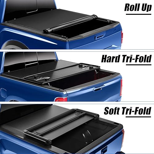 Miniatura 4 de ASAPE Cubierta enrollable Tonneau para caja de camioneta 2019 para Silverado 1500 2019 para Sierra 1500-5'8" FT