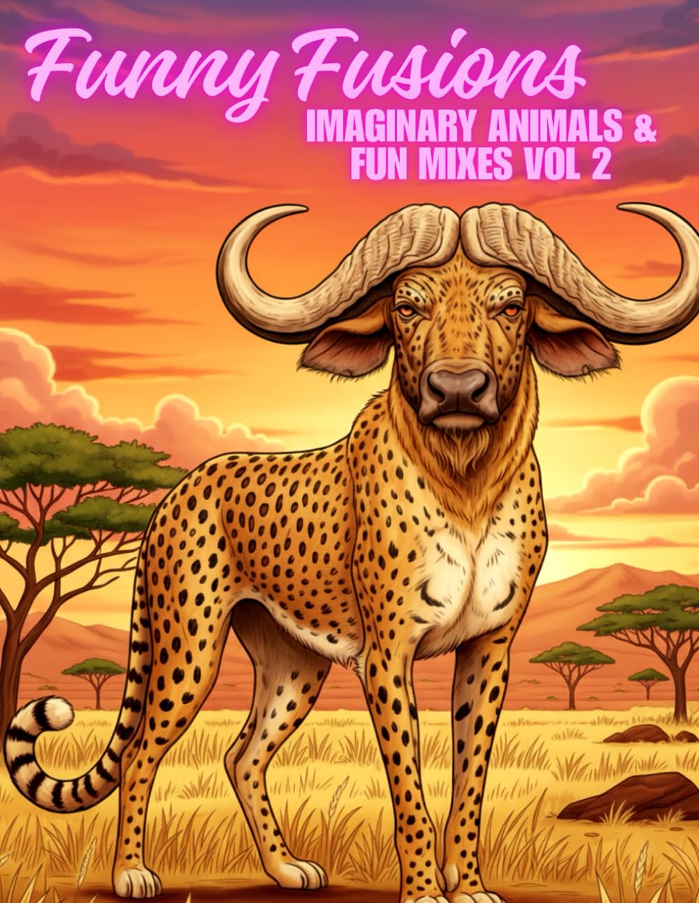 Funny Fusions: Imaginary Animals & Fun Mixes Vol 2: 50+ Drawings, Adult & Children Coloring Book, Imaginary Pets, Funky Animals, Strange Animals