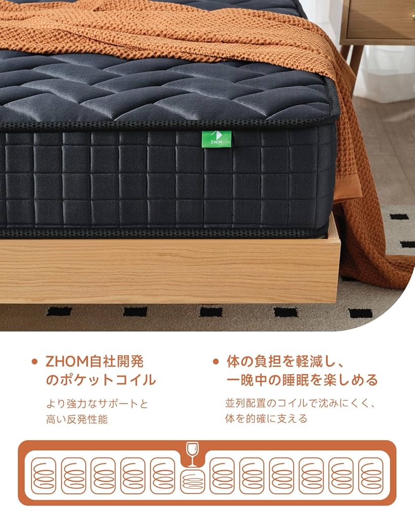 Amazon.co.jp: Z-HOM マットレス クイーン 極厚20cm 高反発 マットレス