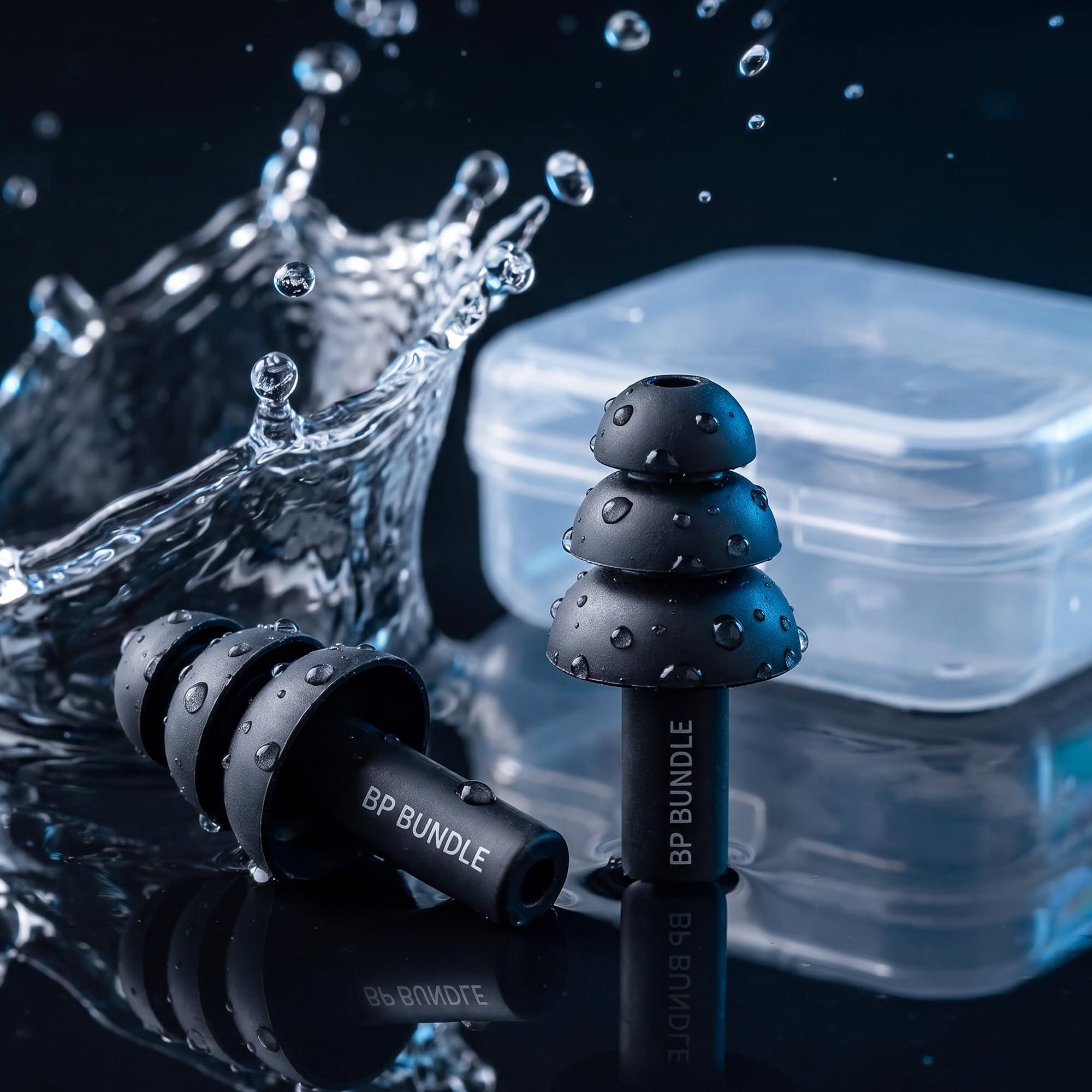 Wasserdichte Schwimm-Ohrstöpsel | Silikon-Ohrstöpsel für Damen und Herren | Wiederverwendbare Dusch-Ohrstöpsel für Schwimmen Erwachsene | Surfen Wasserschutz | Schwimmzubehör für Gehörschutz