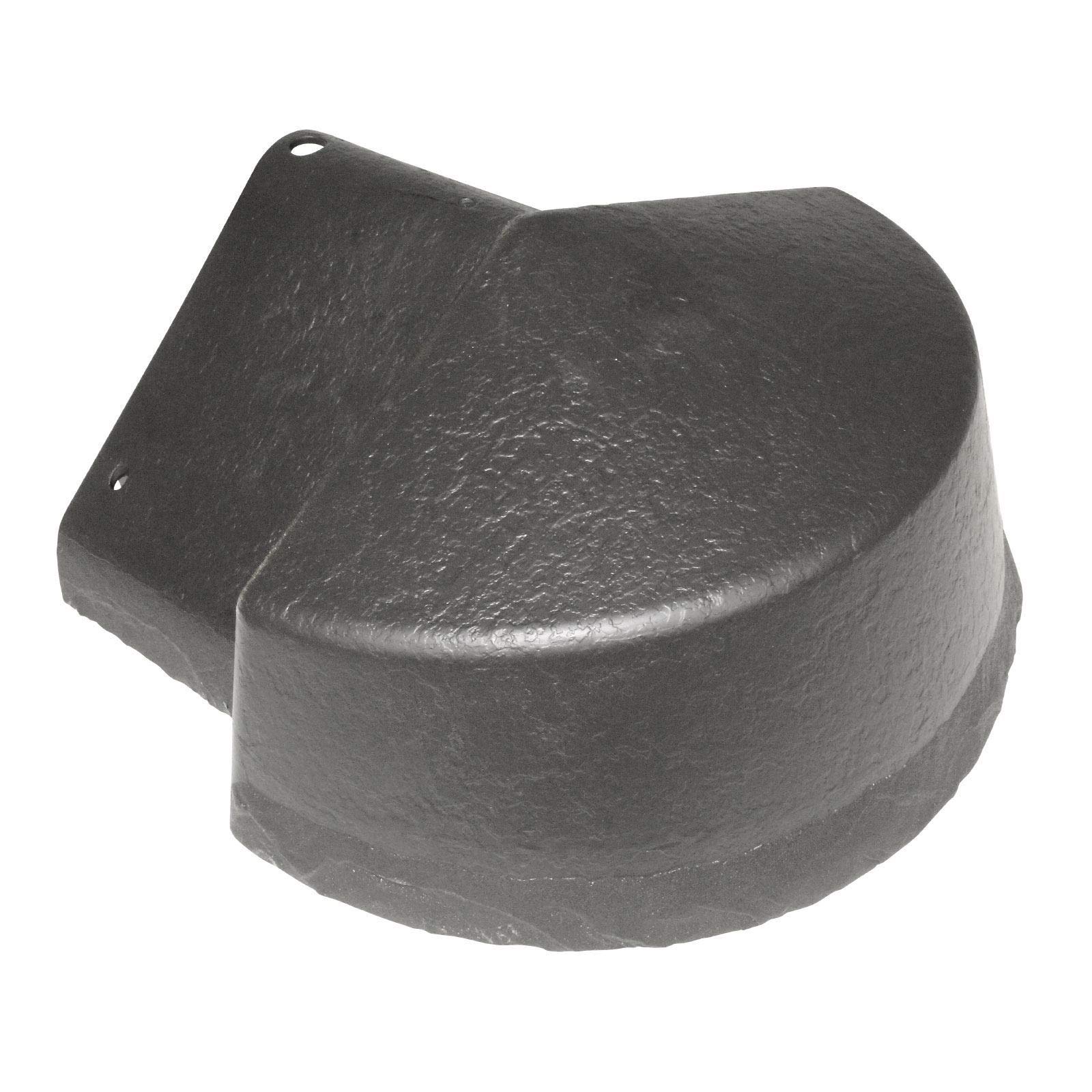 Envirotile Ridge to Apex Cover Radius End Cap - Slate Grey