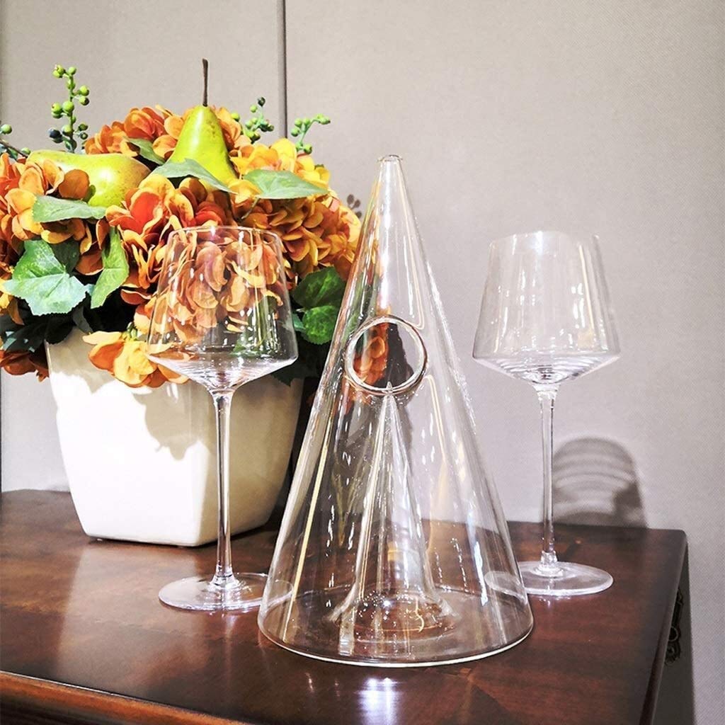 Karafka do whisky i zestaw kieliszków karafka do wina wysokiej klasy kreatywna wieża szkło kryształowe szybka karafka odpowiednia dla rodziny restauracji prezenty na przyjęcie domowa karafka do wina wiele napowietrzacz karafki do wina (rozmiar: L)