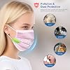 NNPCBT 100 Piezas Mascarillas Desechables Rosas, Máscara de 3 Capas Transpirable para Adultos 7