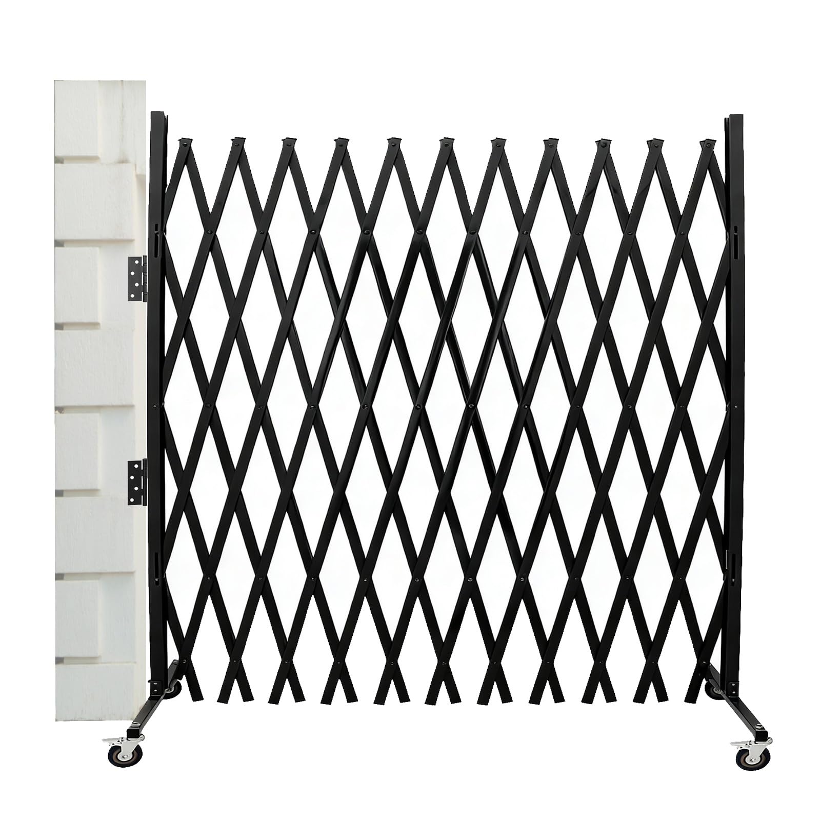 Ausziehbare Sicherheitsschranke, Mobile Verkehrsschranke aus Edelstahl, Einfahrtszaun mit Scherentor für Garage und Straße, 150 x 250 cm