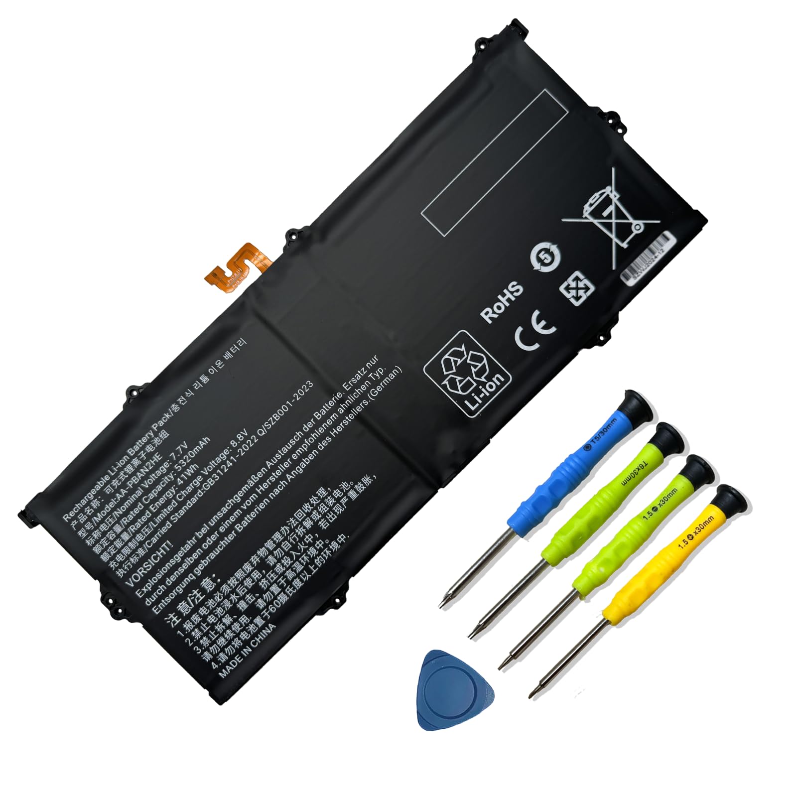 AA-PBAN2HE Laptop Battery Replacement for Samsung Galaxy Book Go 340XDA NP340XLA-KA4US NP340XLA-KA12US NP340XLA-KA2CA XE340XDA-KA3US-RB XE340XDA-KA3 7.7V 41Wh 5320mAh
