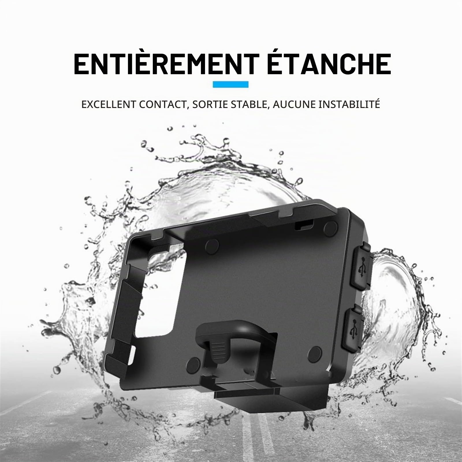Support Téléphone Moto pour BMW R1200RT R1250RT R 1200 1250 RT 2014 – 2020 Support Navigation GPS Téléphone Portable USB Charge sans Fil Moto Support Guidonavec avec(Wireless and USB)