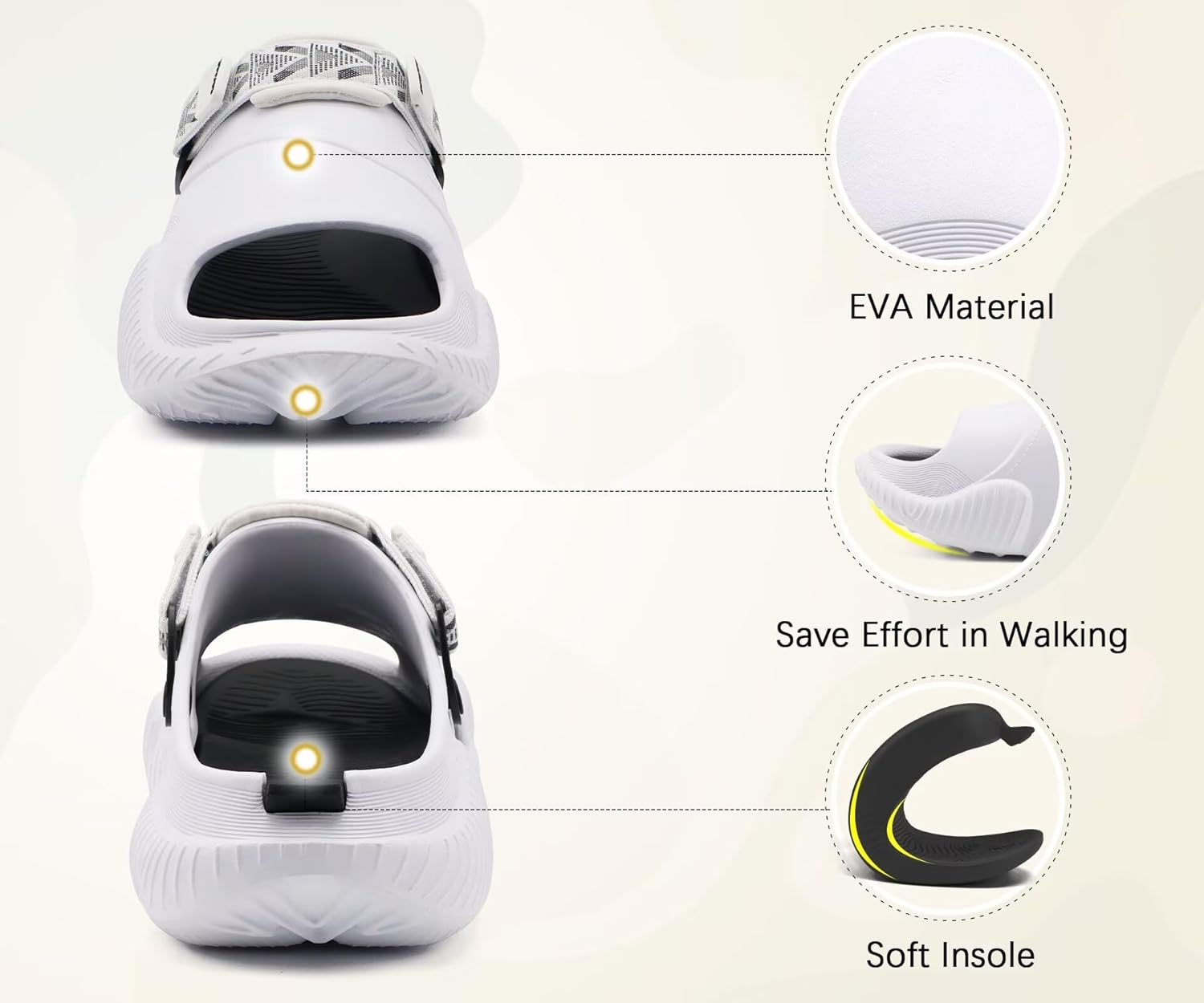 COFACE Mens Orthotic Clogs Orthopedic Mules for Men Recovery Sandals Man Plantar Fasciitis Summer Casual Size 7-15 - Image 6