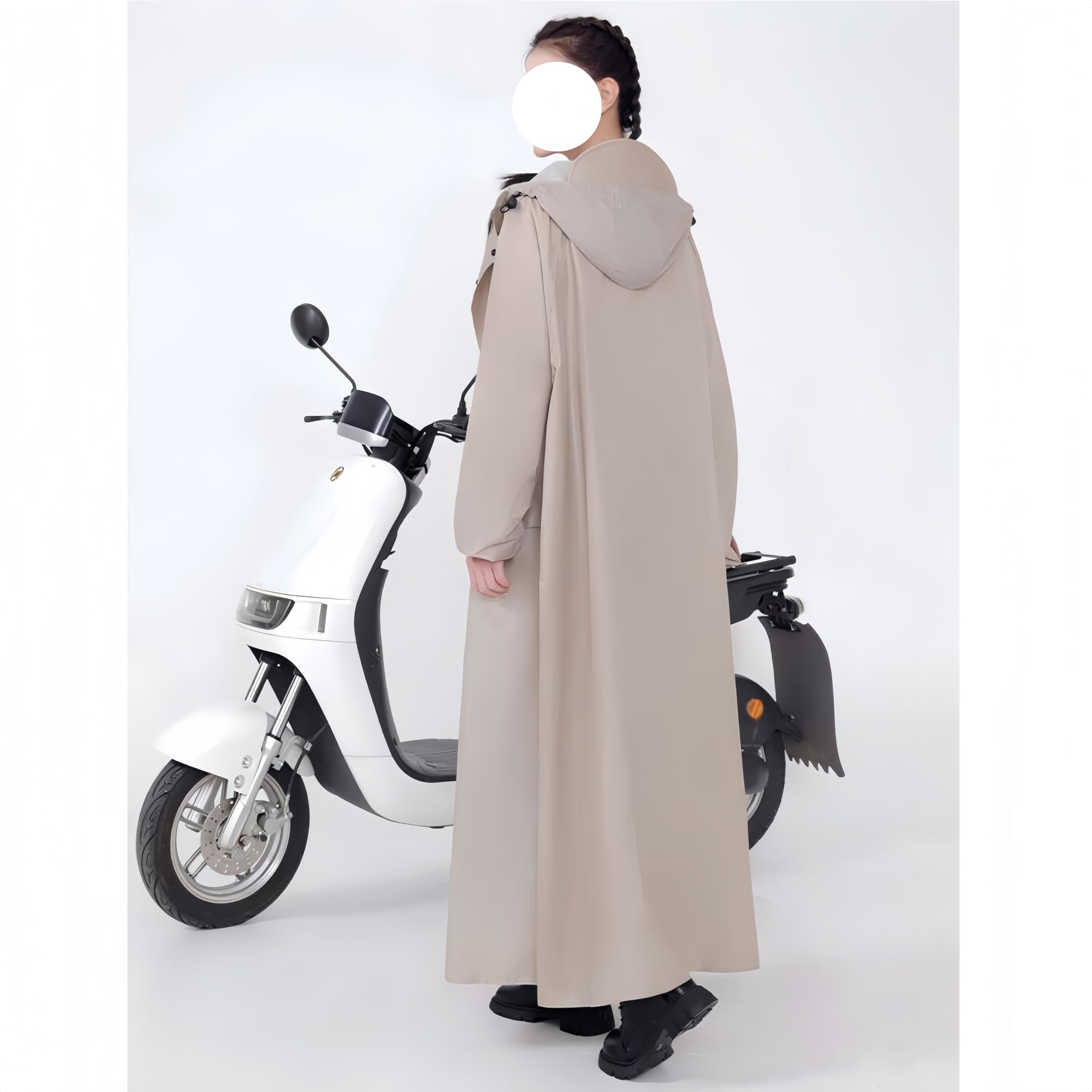 Veste de pluie longue, imperméable, respirante avec manches et capuche réfléchissante, manteau de pluie pour vélo pour homme et femme