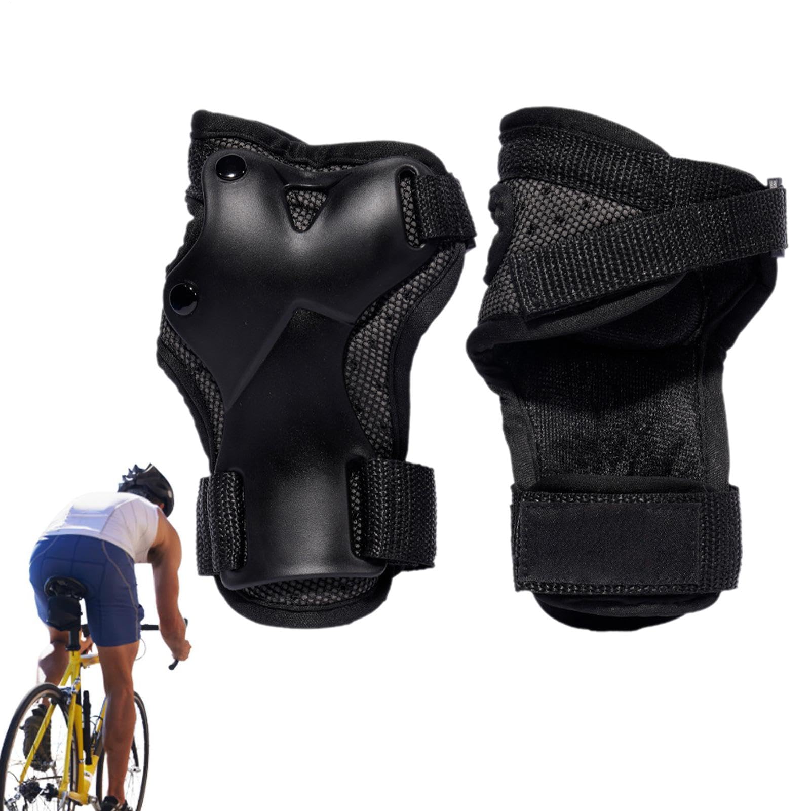 Muñequeras para patinaje, guantes de soporte de mano, protectores de muñeca para patinaje y patineta, equipo de protección para adultos, niños y jóvenes, muñequera deportiva para patinaje seguro y — view 11