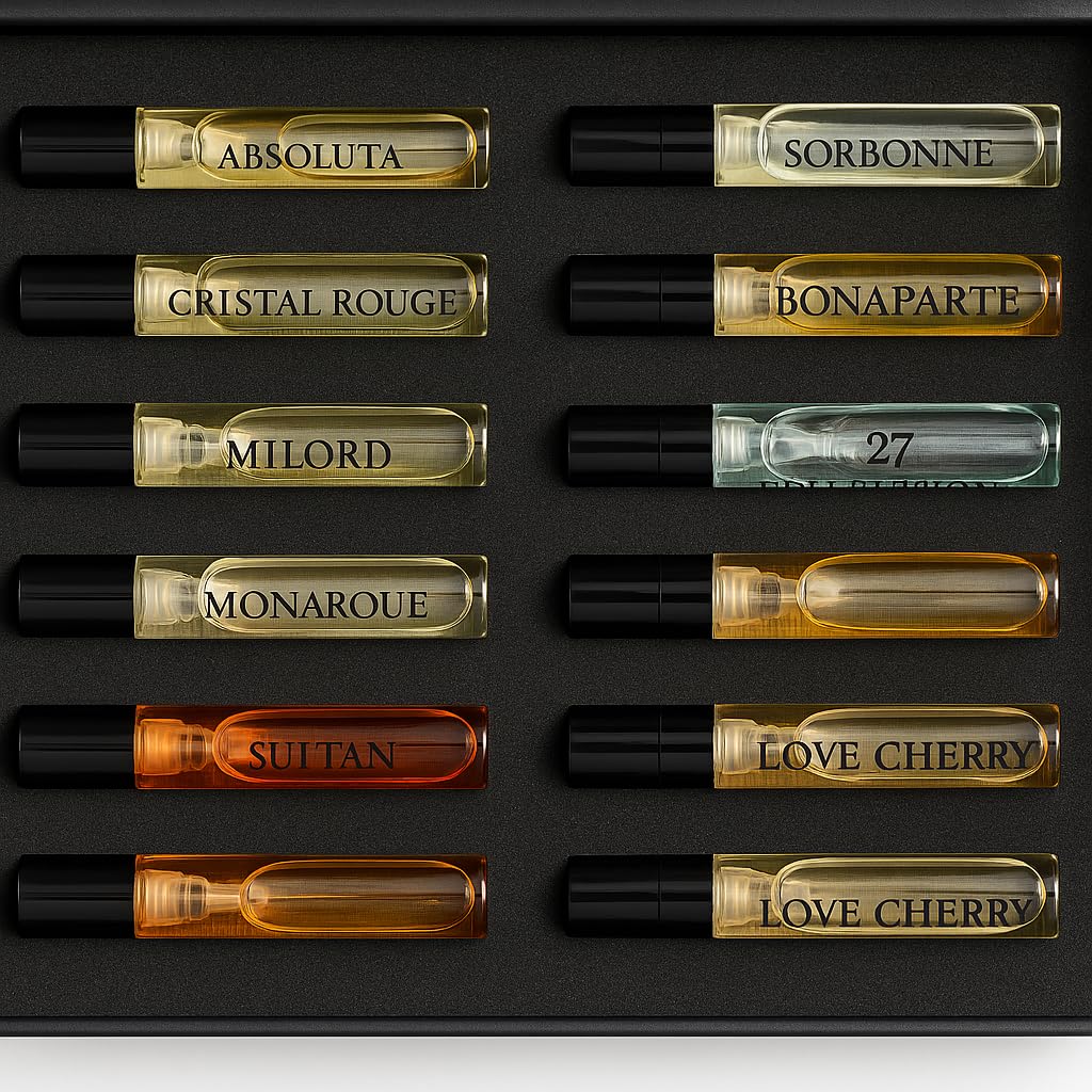 Coffret Parfums de Luxe (10 x 2ml) | Miniatures Extrait de Parfum Paris | Cadeau Femme & Homme