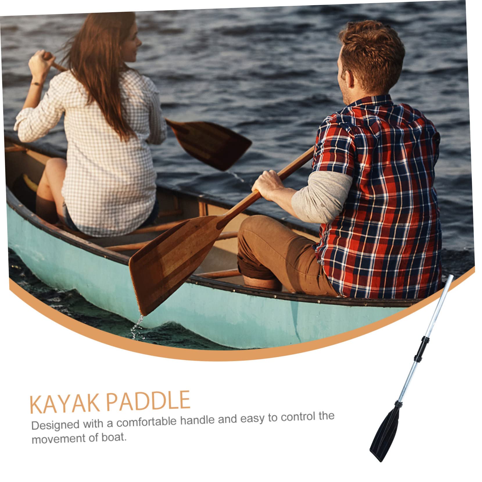 NAMOARLY Portable Boat Paddle Kayak Paddle Aluminum Alloy Rubber Boat Water Sports