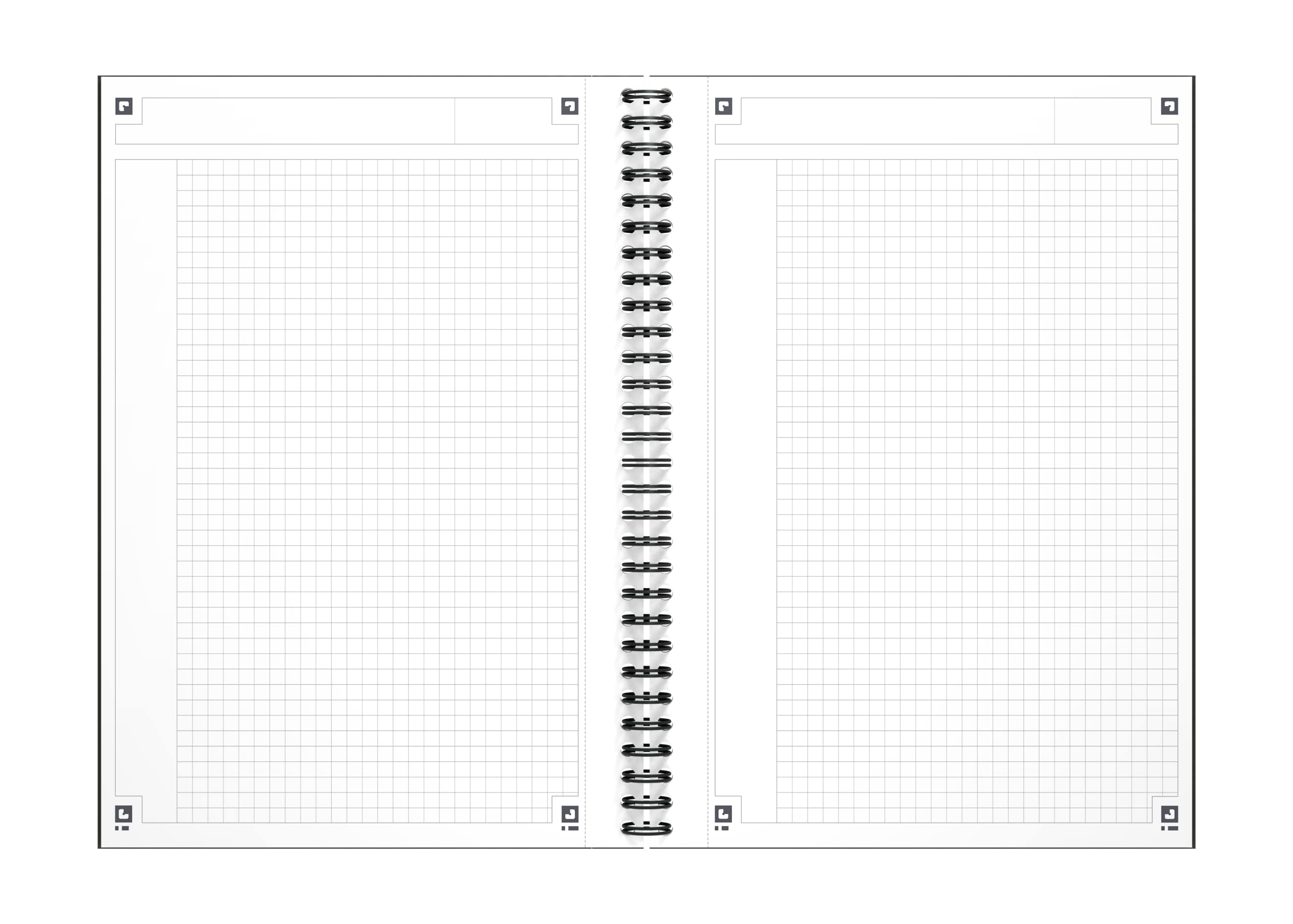 Oxford, Notebook Spiralato B5, 5 Pezzi, Rigatura 5mm, 160 Pagine, Carta 80gr , App Scribzee, Nero