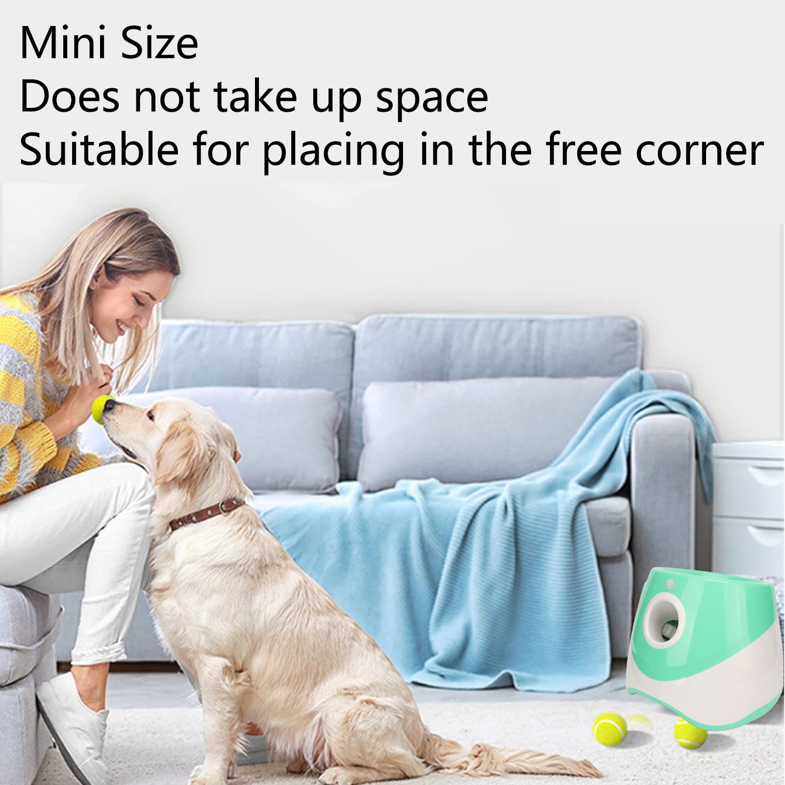 Lanceur de Balle Automatique pour Chien, Portable (3 Modes, Grande Distance) pour Entrainement et Jeux en Extérieur