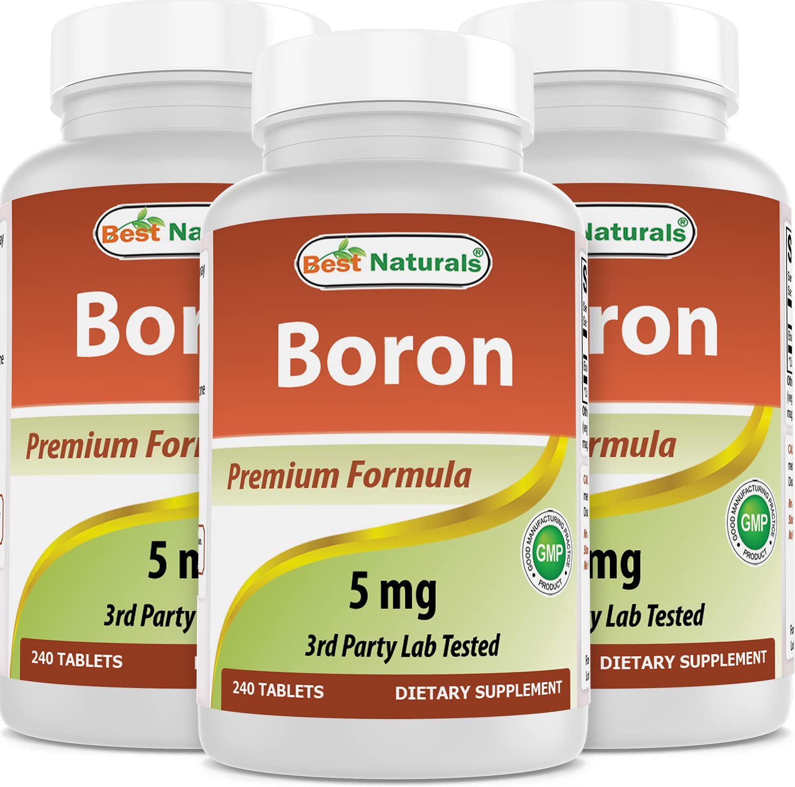Best Naturals Boron Supplements 5 mg 240 Tablets Pack of 3