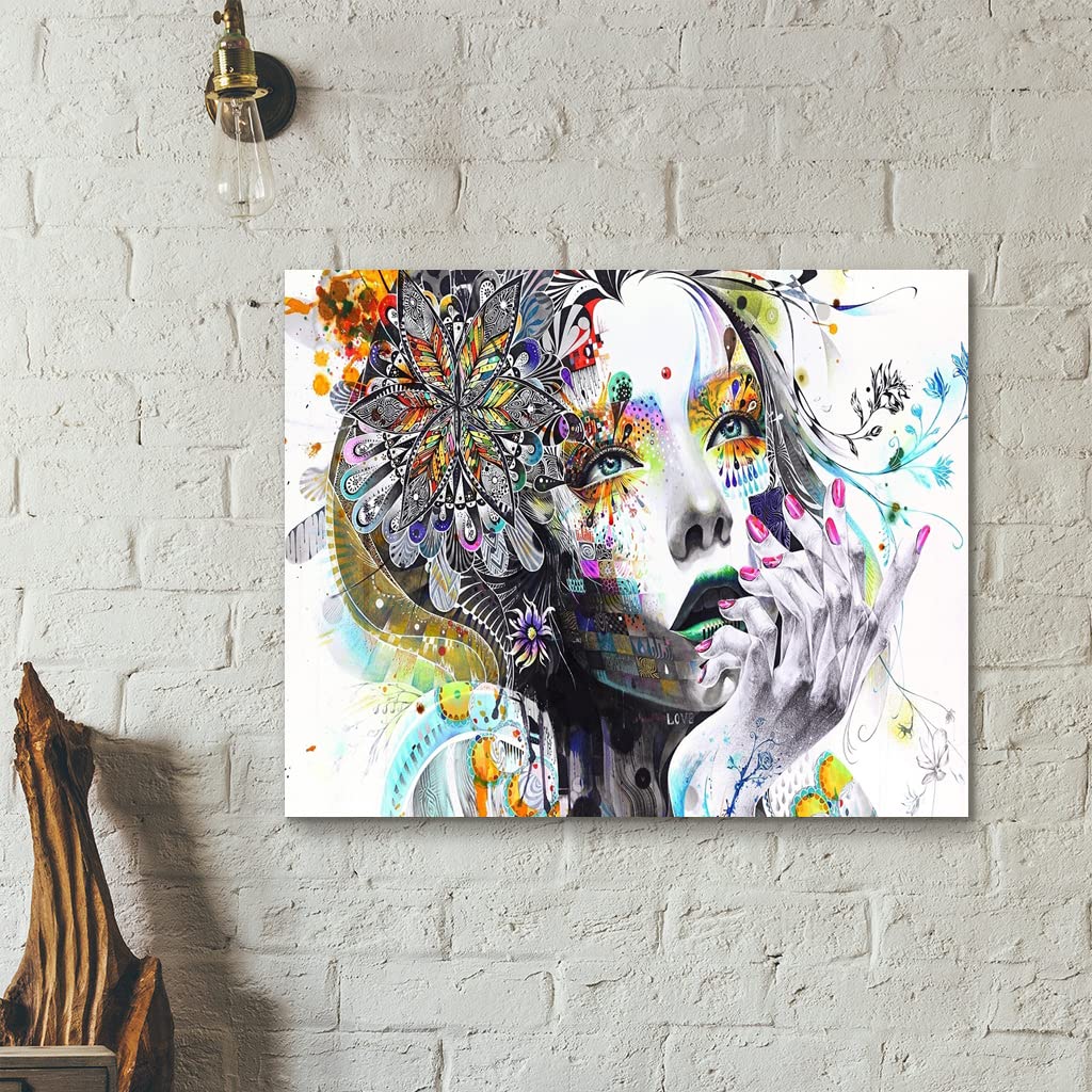 VERRE ART Printed Framed Canvas Painting for Home Decor Office Studio Wall Living Room Decoration (22x14inch Wrapped) - cool-girls-