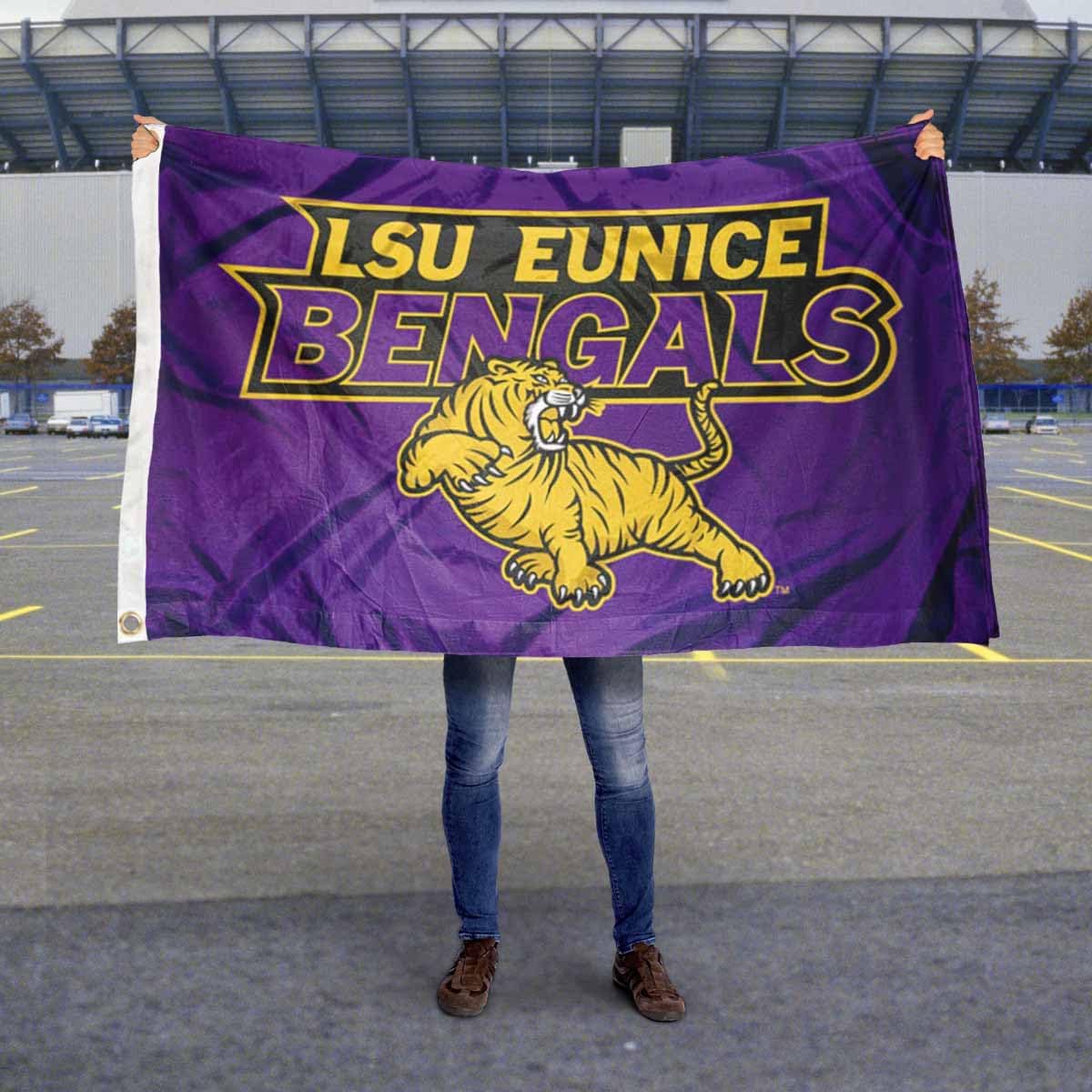 LSU Eunice Bengal Logo Flag