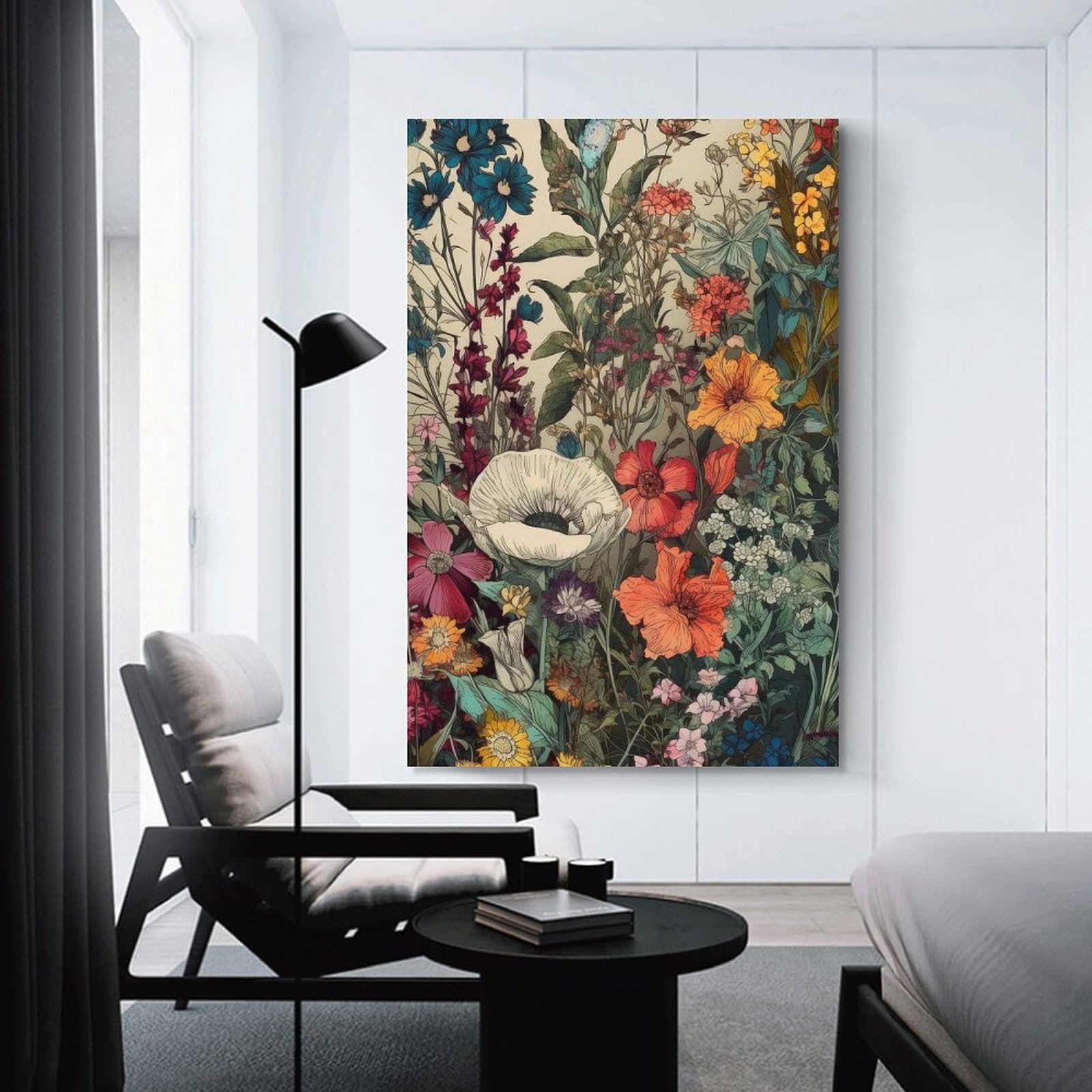 Junmoney Nature Flowers Art Room Decor Wall Art, 24x36inch(60x90cm), for Home, Office, Studio Or Guest Room, Canvas Wall Art That Fits Changing Layouts