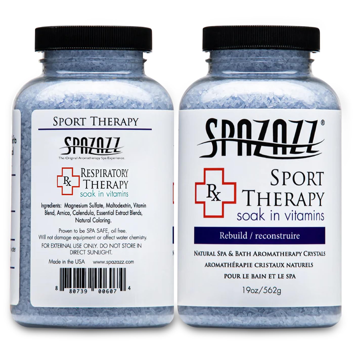Spazazz aromathérapie Spa et Cristaux de Bain Thérapeutique – (Lot DE 2) 19 oz.