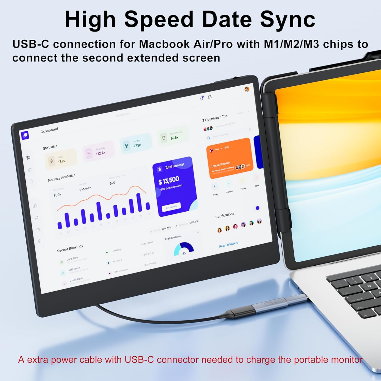 H6 Video Signal Conversion Hub for Laptop to Transmite Video Signal from USB-A/Non Full-Featured USB-C Port, M1/M2/M3 chip MacBook Pro/Air to High Definition Dispaly by HDMI Port (Driver Needed)