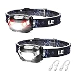 🥇Top Linternas Frontales para trekking y Montaña 2 Lepro Linterna Frontal LED USB Recargable, Linterna Cabeza 5 Modos de Luz (Blanco y Rojo), Impermeable IPX4, Frontal LED Recargable para Pesca, Ciclismo, Running, Correr, Deporte Nocturno, Pack de 2