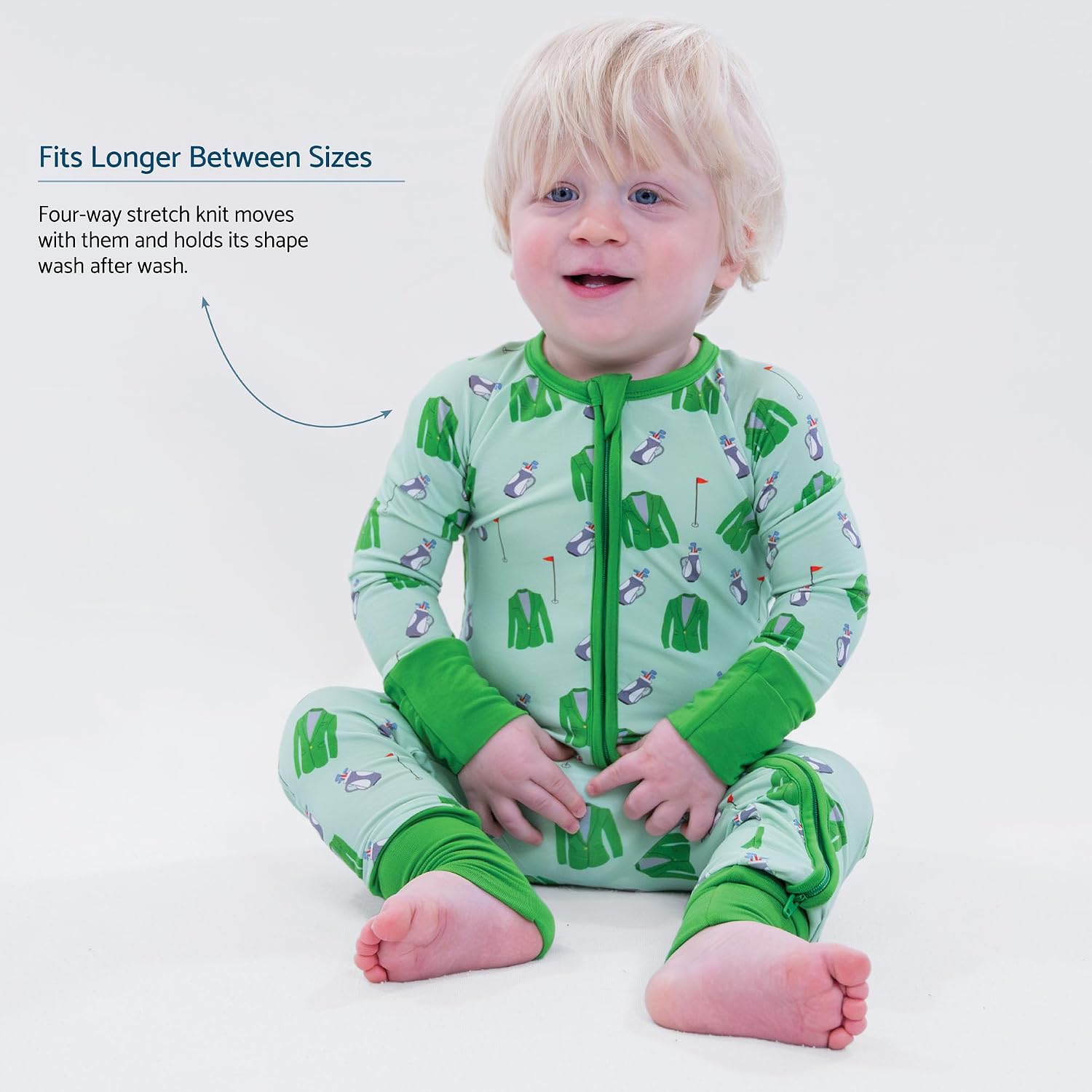 LollyBanks Baby Pajamas, Long Sleeve Baby Romper with 2-Way Zipper, 95% Viscose from Bamboo and 5% Spandex, Infant Sleepers