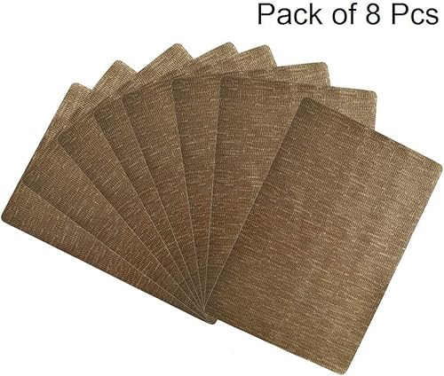 Miniatura 3 de Decozen Juego de 8 manteles individuales para mesa de centro de comedor, resistentes a los arañazos, a las manchas de calor, antideslizantes, para