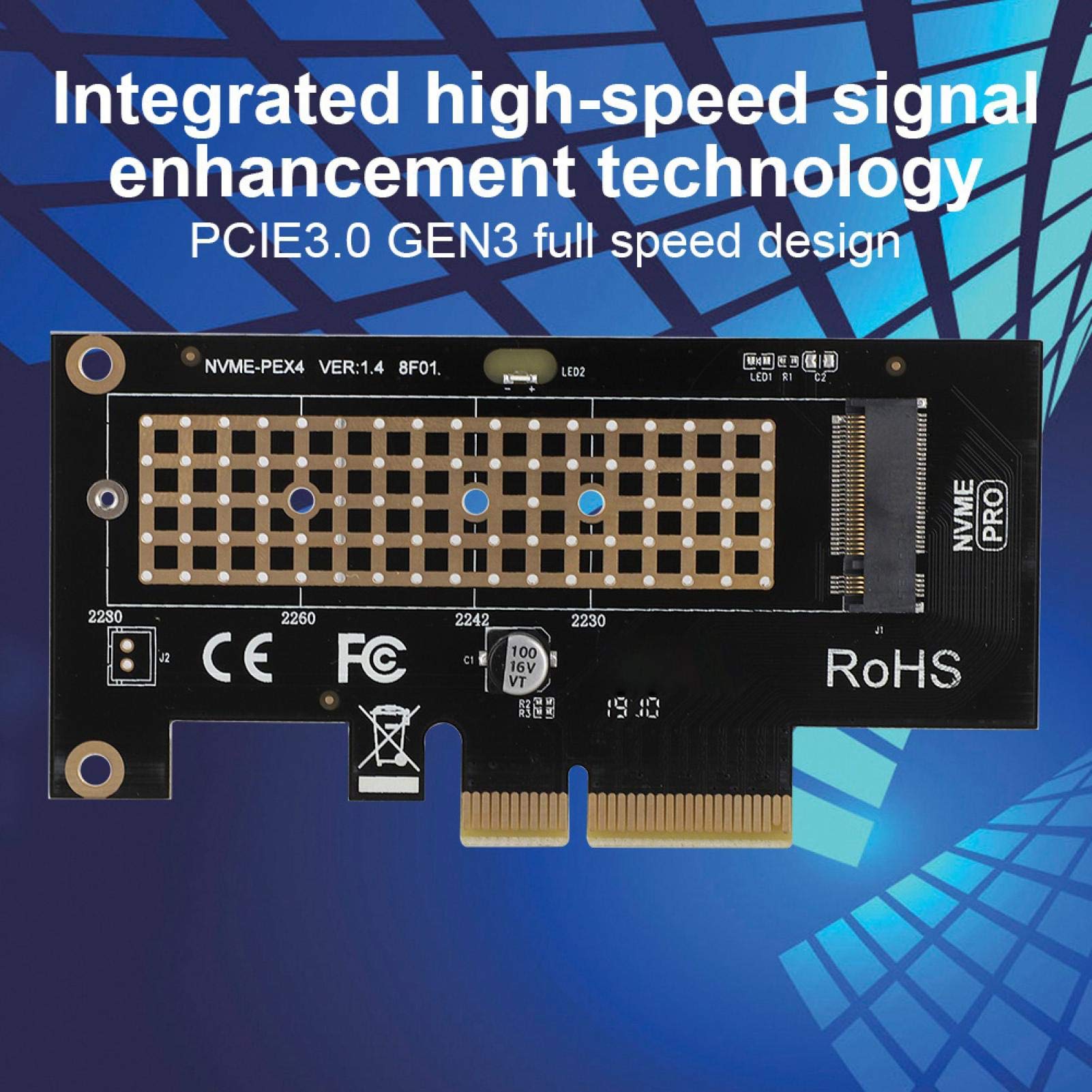 SK4 PCIE 3.0 x 4 NVMe Adapter Card for NVMe m.2 SSD PCIE x 4 x 8 x 16 Slots
