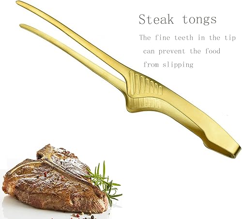 Miniatura 3 de Pinzas para parrilla de acero inoxidable, pinzas coreanas japonesas para barbacoa, pinzas autoportantes, utensilios de cocina para camping,
