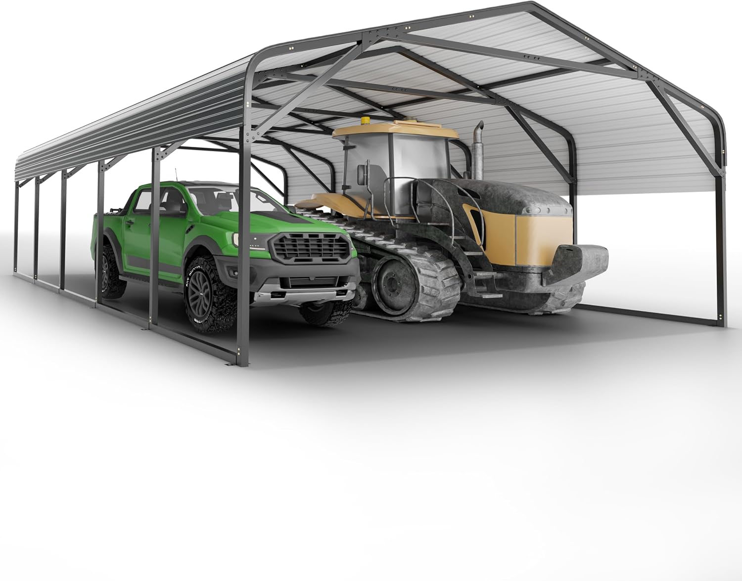 KKnowbody 20x26 Heavy Duty Metal Carport Review: Protect Lawn Mowers, Tractors & Garden Gear