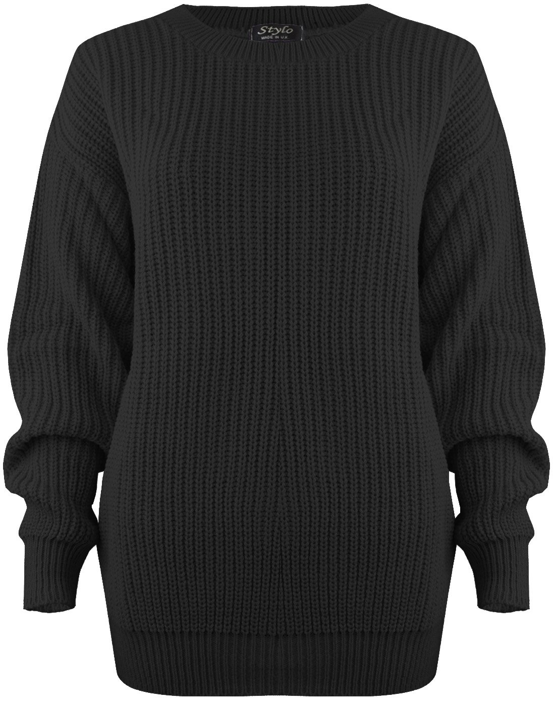 Sa Fashions Women's Charcoal Sa Fashions® Oversized New Chunky Baggy Jumper Knitted Sweater Thick Top S-Xl 8-18 (Lxl (16-18), )