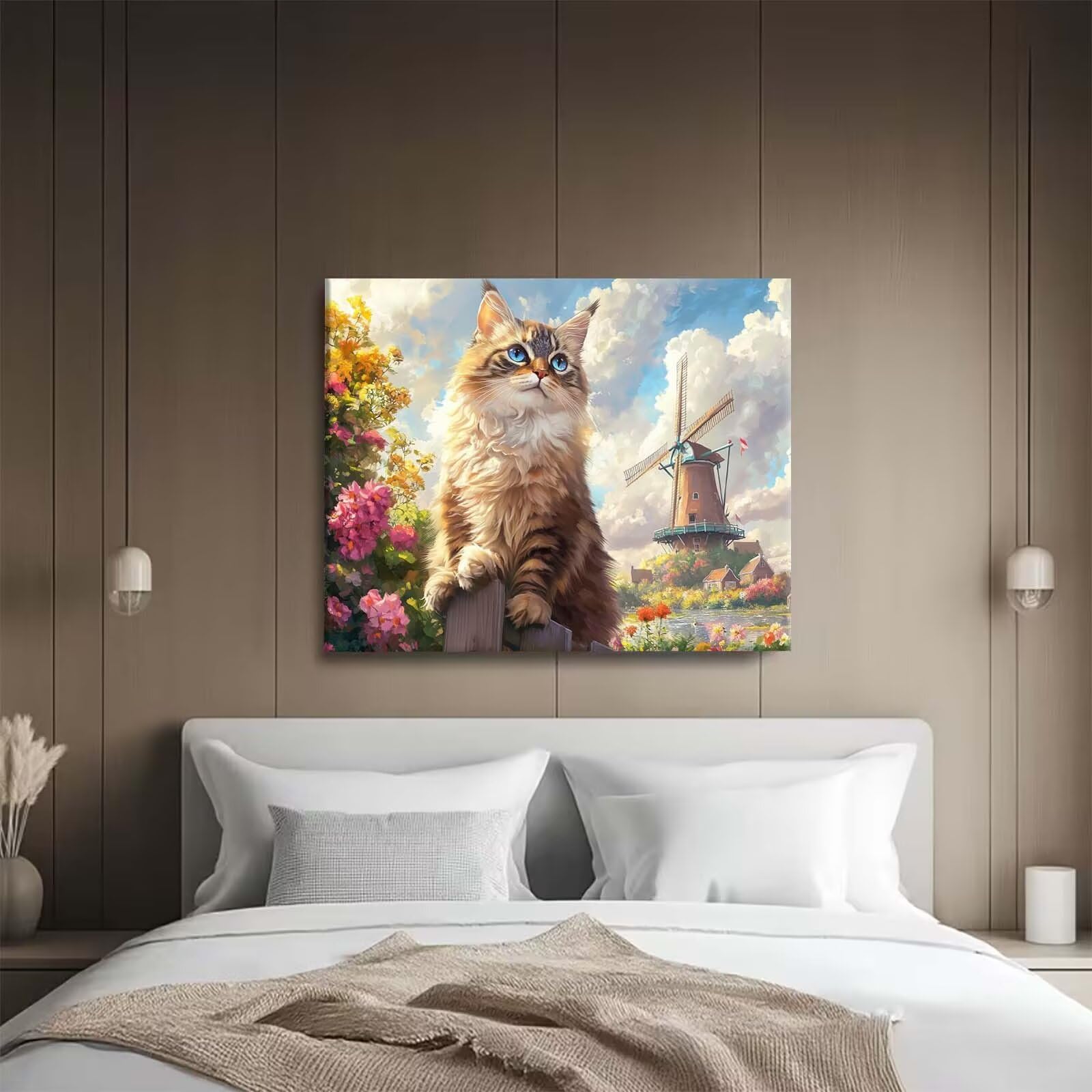chat Peinture Numero Adulte, Avec Pinceau and Acrylique - 60x80cm j0-799