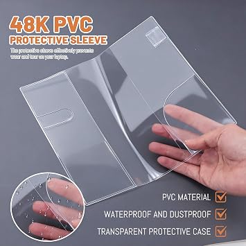 3PCS Clear Plastic Protective Cover, Book Cover Case for Weeks, PVC Planner Cover, Suitable for Weeks or Planner Cover Protection (48k,Clear)