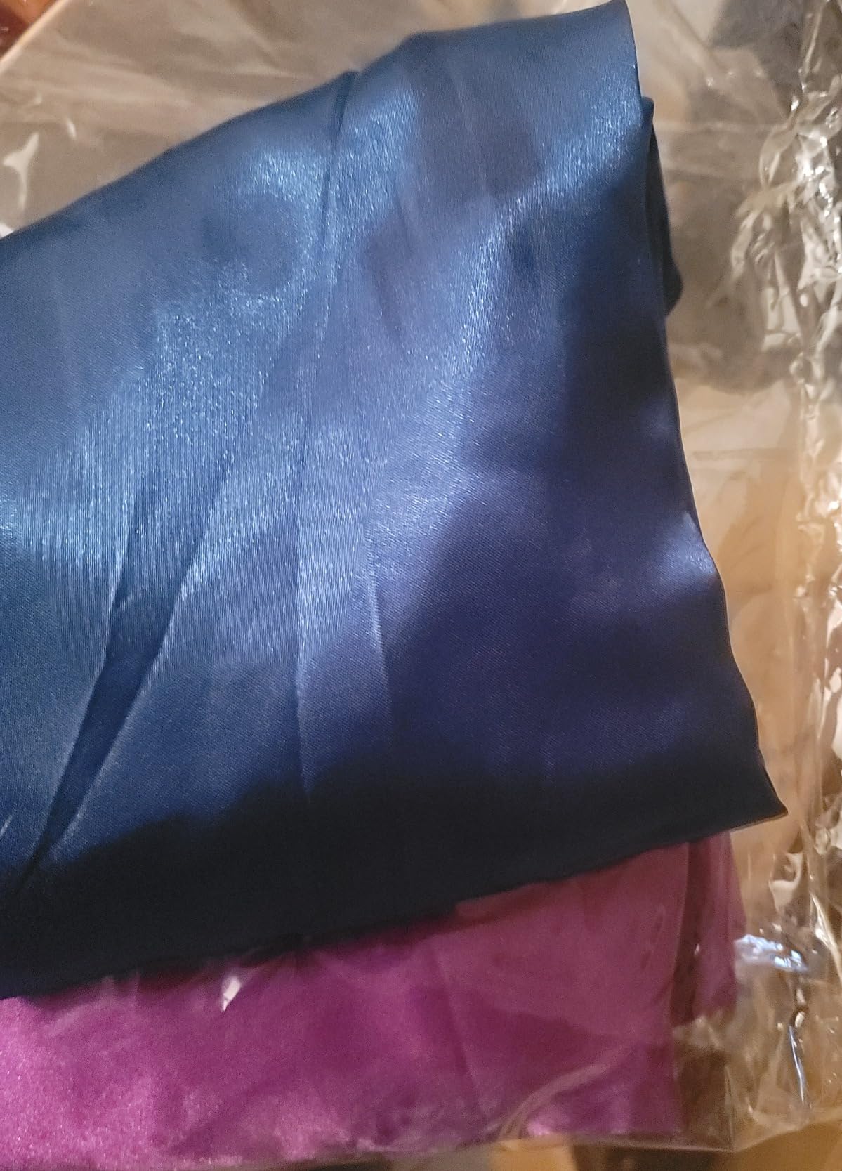 Isshin Beauty Silk Satin Bonnet Hair Cap: 2pcs 17inch Diameter Extra Large Jumbo Sleeping Satin Bonnets with Comfortable Flower Band - High Density Satin Bonnets for Women Braids Curly Night Cap（Black & Coffee）