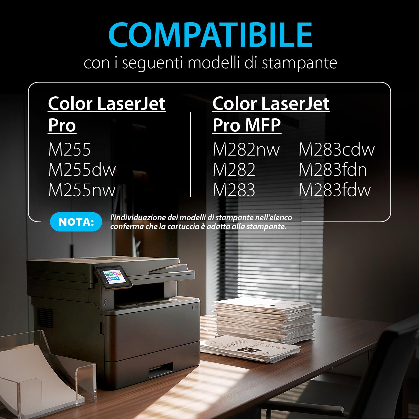 Smart Ink Cartuccia toner compatibile di ricambio per HP 207A 207X (nero ciano magenta giallo) compatibile con Color LaserJet Pro M255dw, M255nw, Color LaserJet Pro MFP M282nw M283cdw M283fdn M283fdw