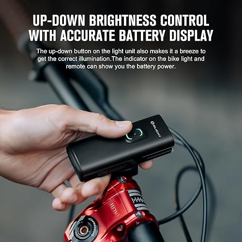 Miniatura 7 de OLIGHT RN 2000 Luz LED recargable para bicicleta, 2000 lúmenes y 557 pies de tiro máximo faro impermeable para bicicleta con focos y haces de