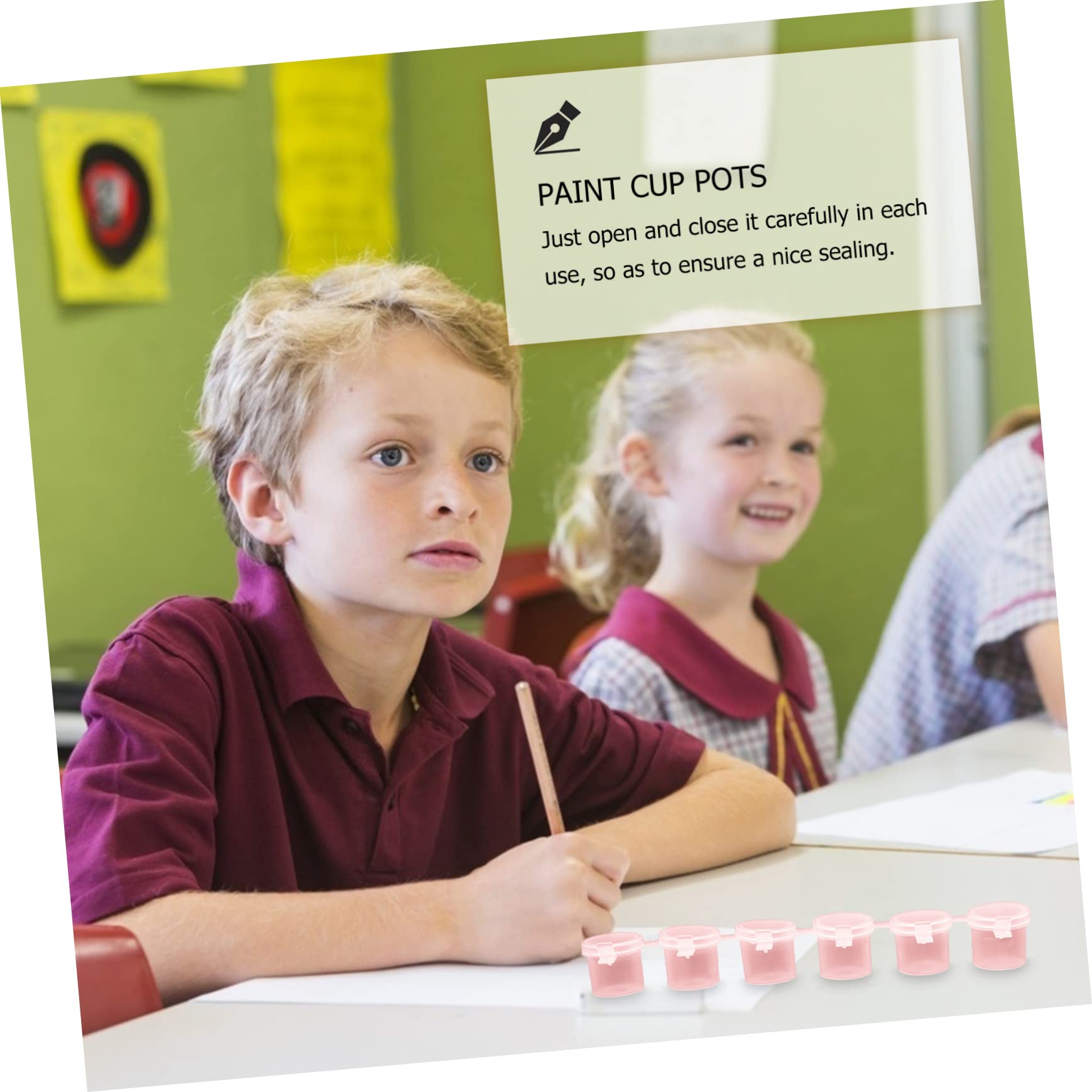 Gogogmee 10ml Watercolor Paint Strips Empty Paint Box Set 5pc Plastic Storage Containers for Art Supplies