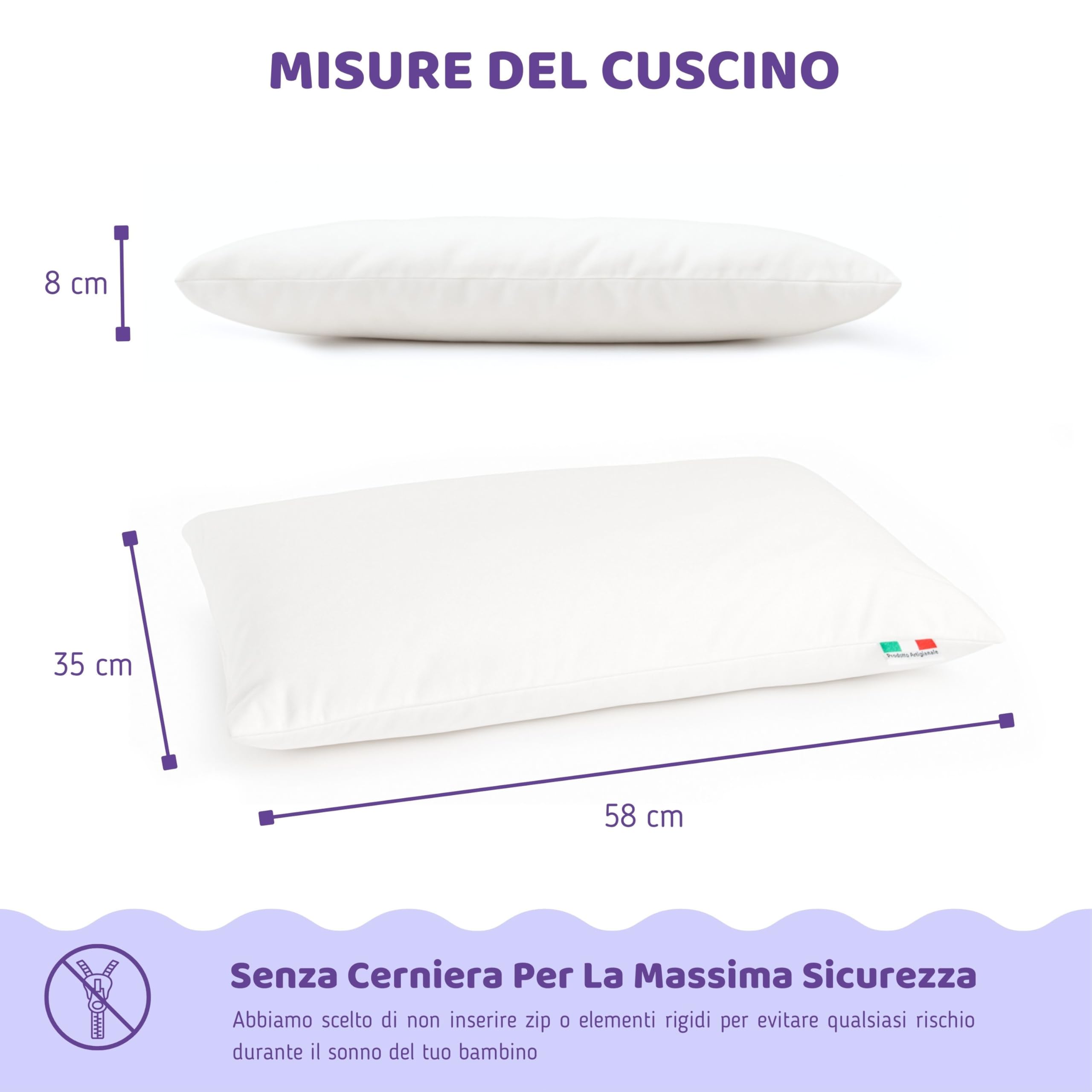 Baby Idea Babysanity Cuscino Letto Antisoffoco Traspirante Per Lettino Neonato Oeko-Tex
