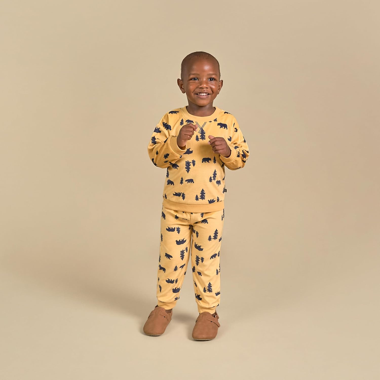 Modern Moments by Gerber baby-girls Toddler Bunny Fleece 2-piece Sweater & Pant Pajama Set - Image 4