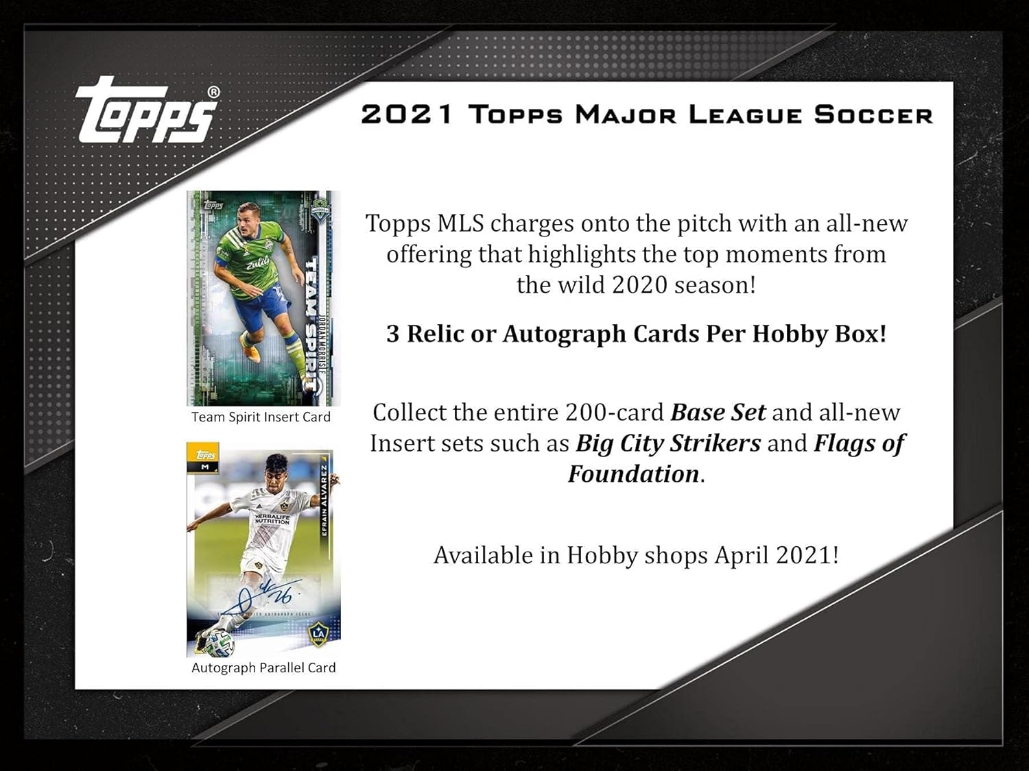 2021 Topps MLS Soccer HOBBY box (24 pks/bx)