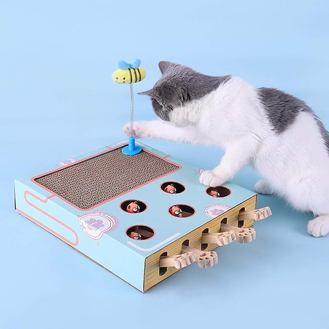 Foto 7 de 8 de Fowybe Juguete Rompecabezas para Gatos,Juguetes 3 en 1 para Cazar Ratones y Gatos