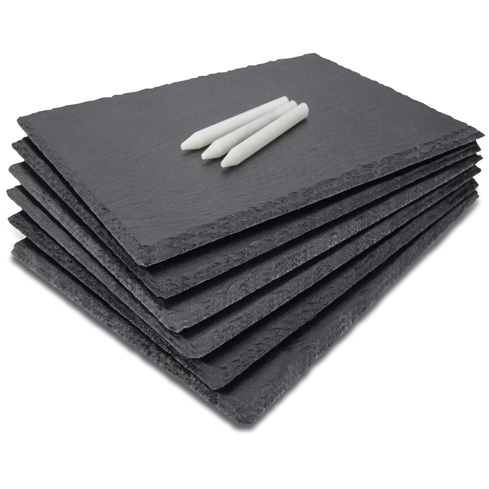 Buy GOH DODD 9 x 6 Inch 6 Pieces Slate Cheese Boards, Black Stone