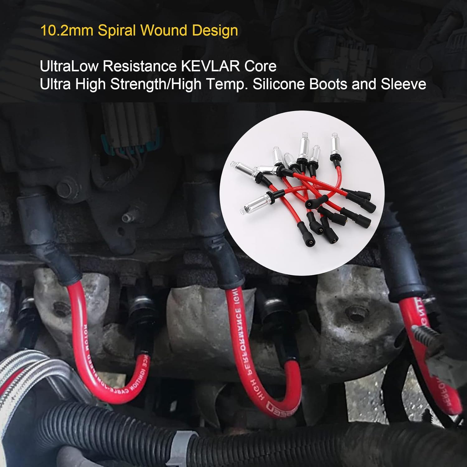Spark Plug Ignition Wire High Performance for 2000-2009 GMC V8