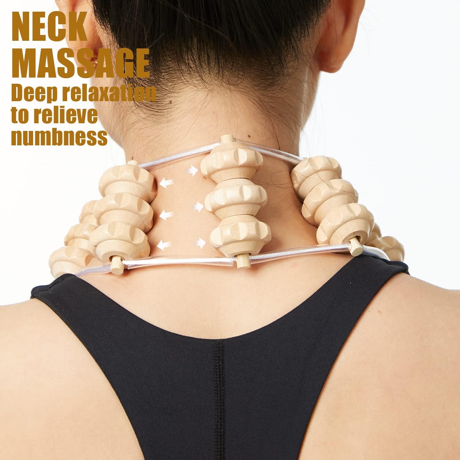 Wood Therapy Massage Tools, Back Massage Rollers Rope, Deep Tissue Wooden Lymphatic Drainage Massager for Body Shaping and Muscle Pain Relief : Health & Household