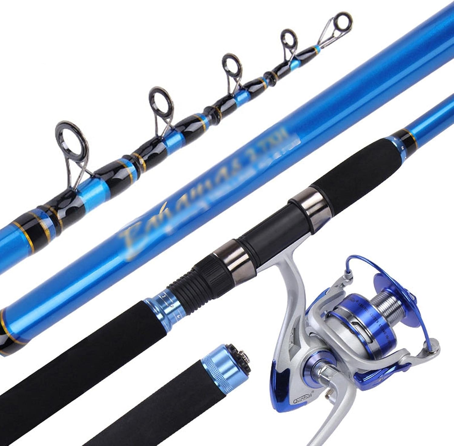 Fishing Pole Fishing Rod and Reel Combo, Carbon Fiber