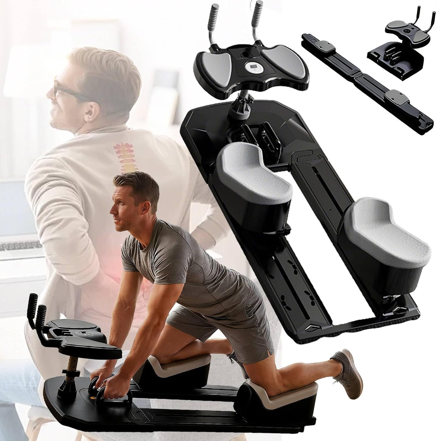 Spine Twist and Stretch Trainer 6-in-1 Crawling Training Machine for Core Training & Spine Decompression 3 Level Full Body Workout with LED Counter 500LBS Capacity Back Pain Relief Home Gym 5–10d