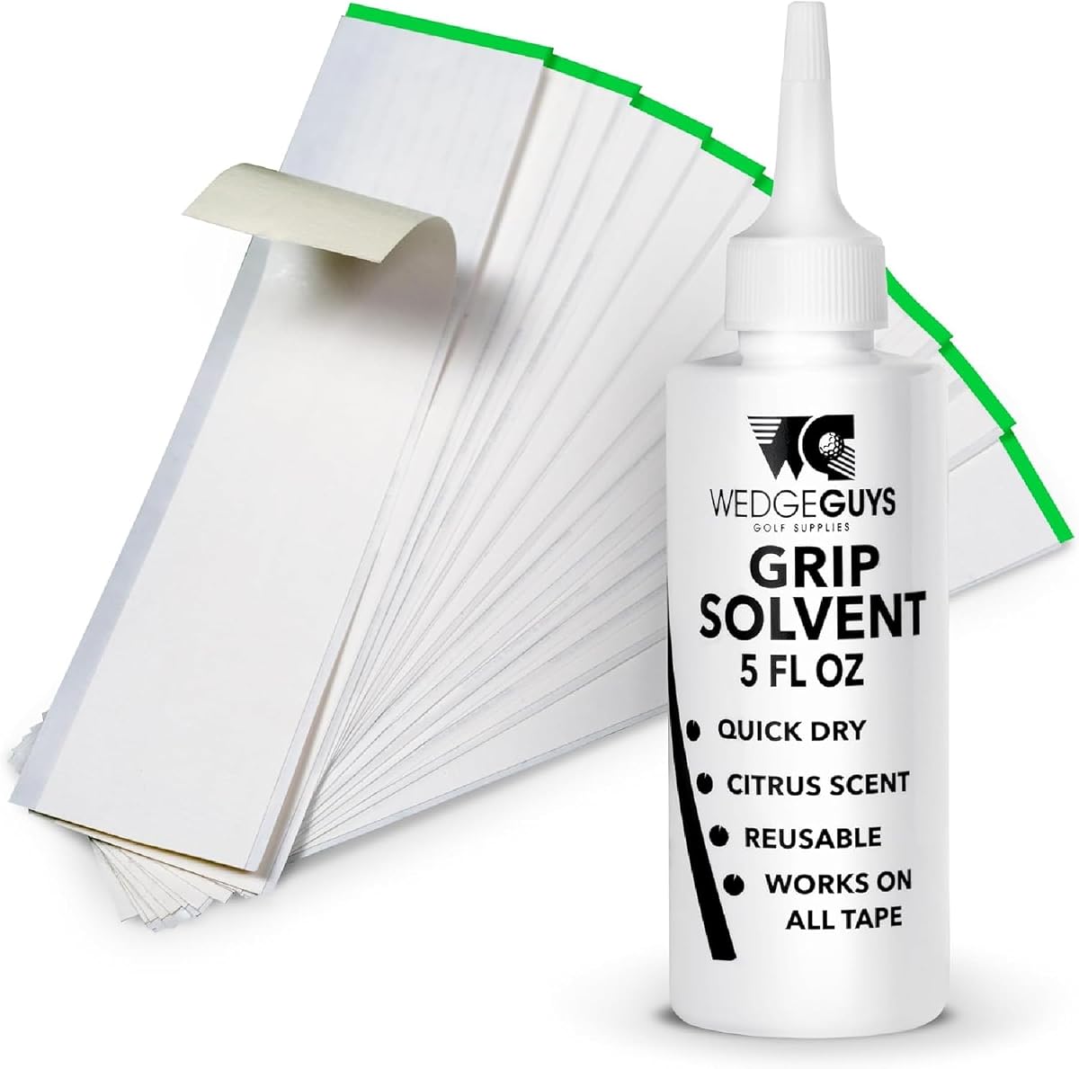 Kits de agarre de golf para reagarrar palos de golf - Calidad profesional - Las opciones incluyen hoja de gancho, 15 o 30 tiras de cinta, solvente de 5 u 8 oz, removedor de cinta de agarre, tornillo de banco y abrazadera de goma