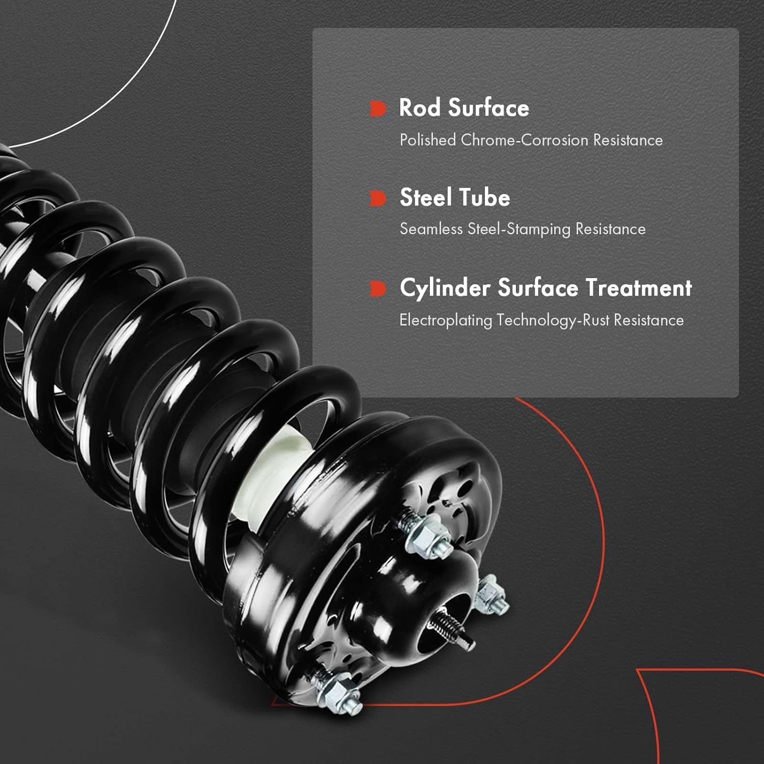 A-Premium Front Struts Compatible with Ford F-150 [4WD/AWD] 2004-2008 & Lincoln Mark LT [4WD] 2006-2008 - 2x Replacement Suspension Complete Strut Assembly Shock with Coil Spring